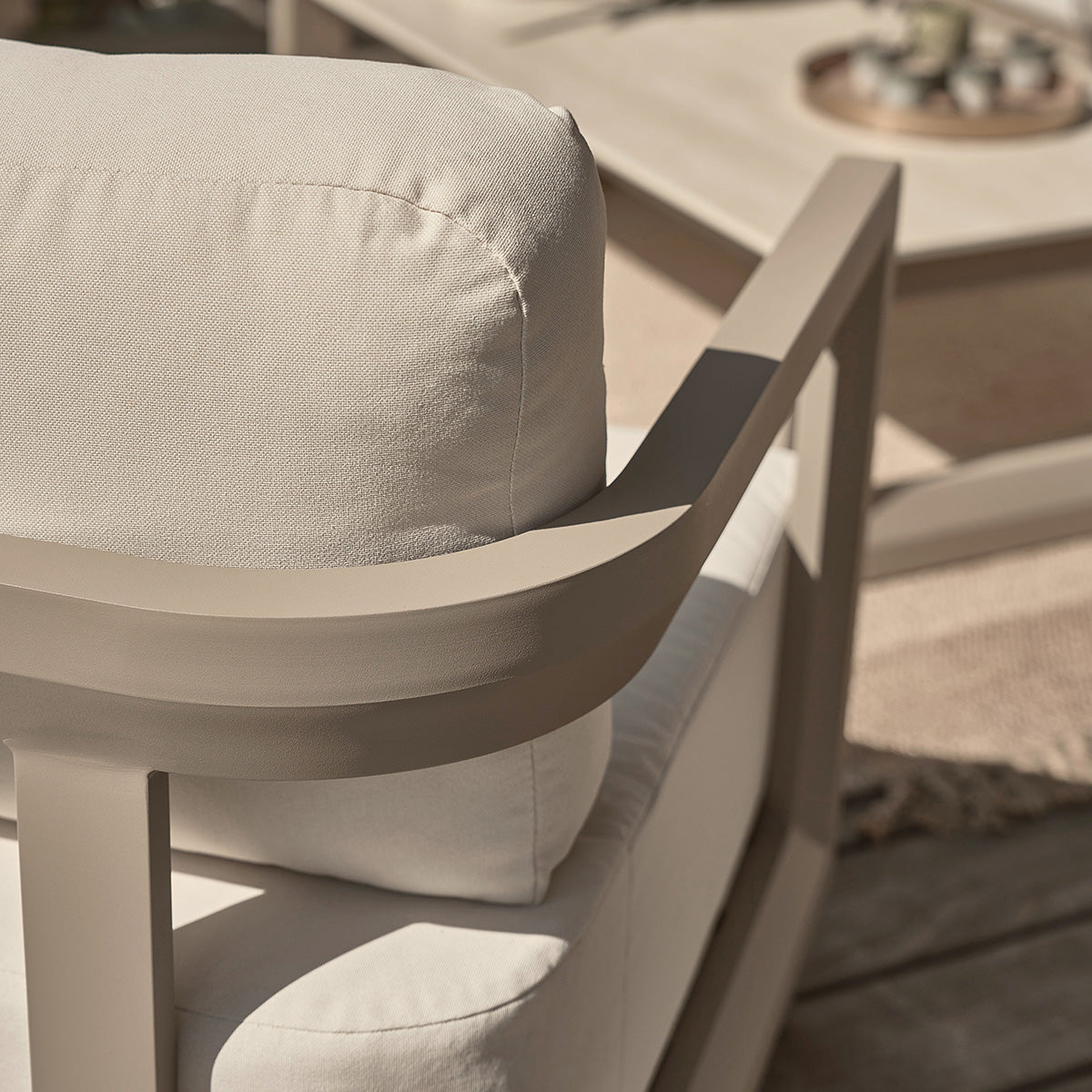 CALIZA - Gartenmöbel aus Aluminium in Taupe 5 pers.