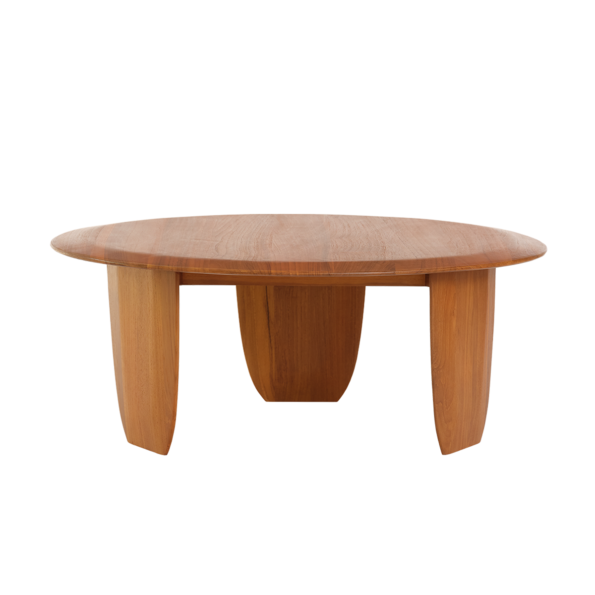 JEANNE - Runder Couchtisch aus massivem Teakholz, Ø 85 cm