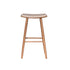 Hocker aus massivem Teakholz Bouclé-Sitz 75 cm