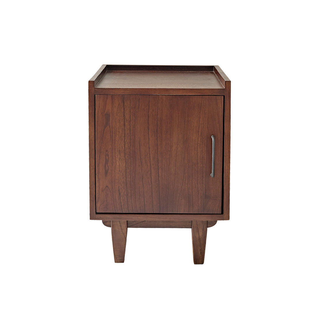 VINTAGE - Nachttisch aus massivem Mindi mit Walnuss-Finish 40 cm