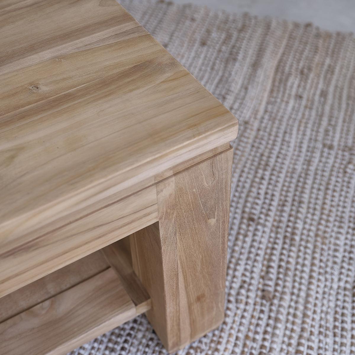 BOSTON - Couchtisch aus massivem Teakholz 100 cm