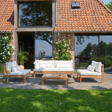Gartenmöbel aus massivem Teakholz weiß