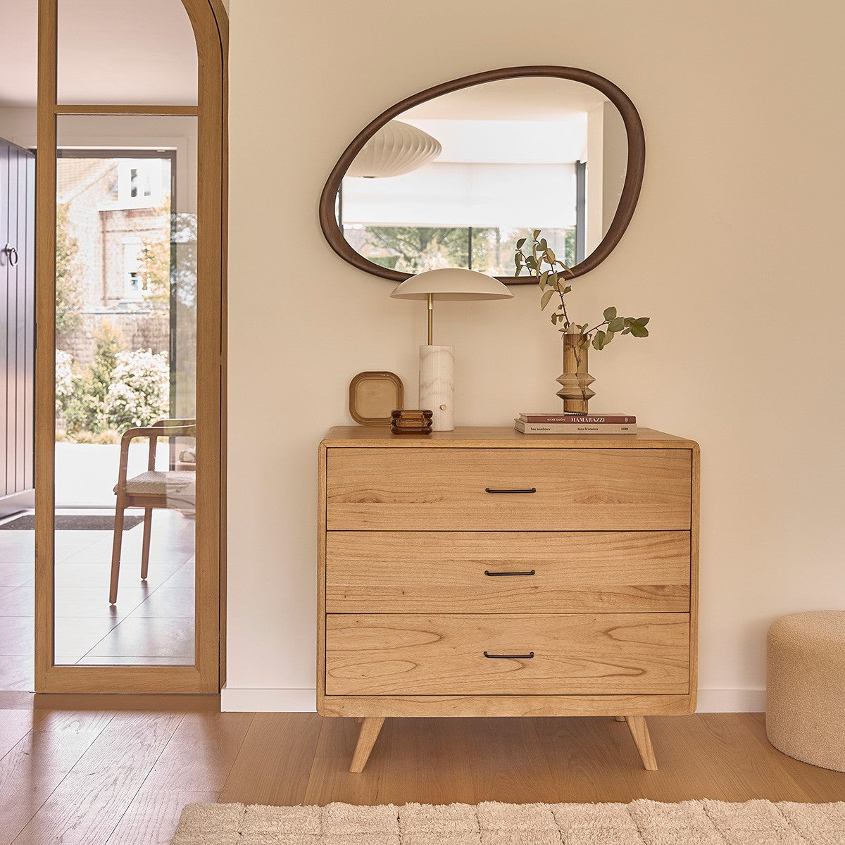 VINTAGE - Spiegel aus massivem Mindi 90x60 cm