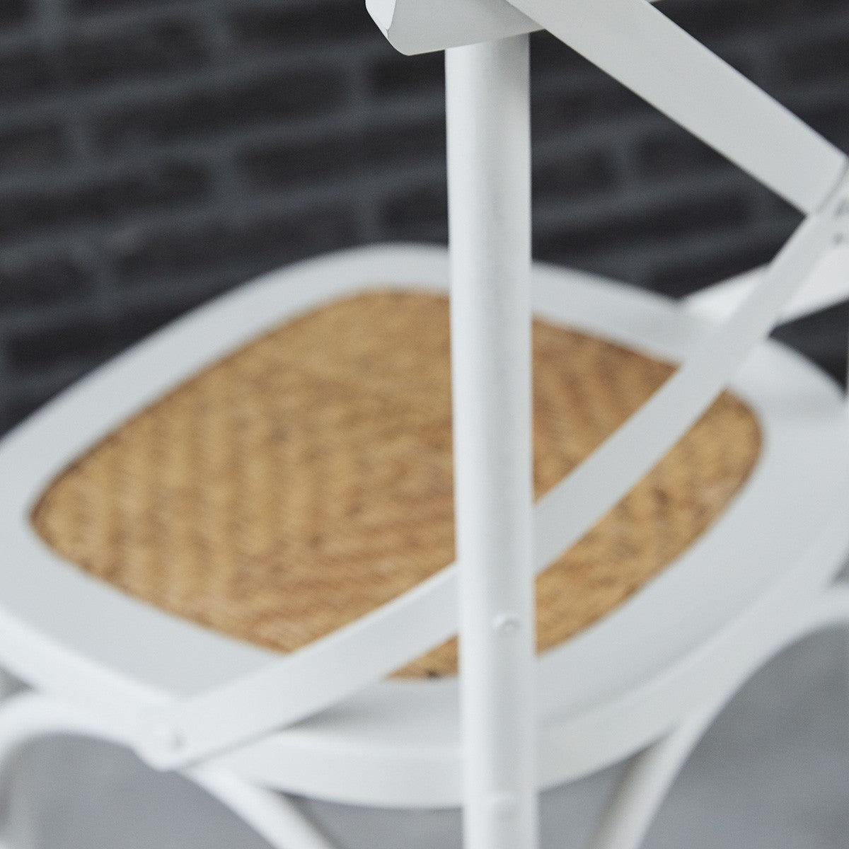 LONDRES - Set aus 2 Bistrostühlen aus massivem Mahagoni und Rattan