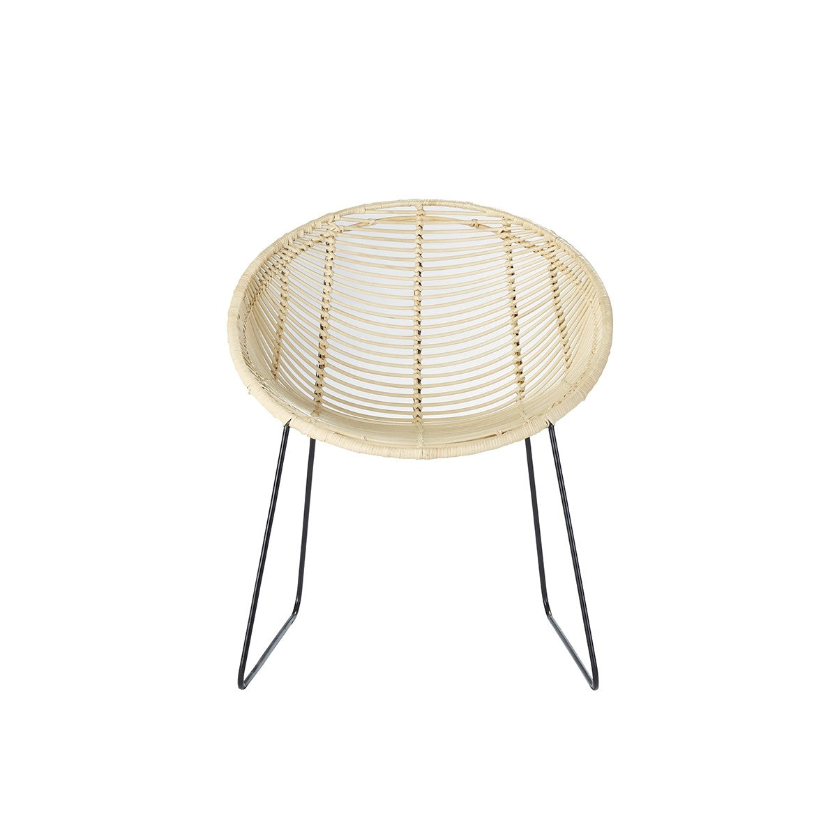 BOHEMA - Stuhl aus Rattan und Metall