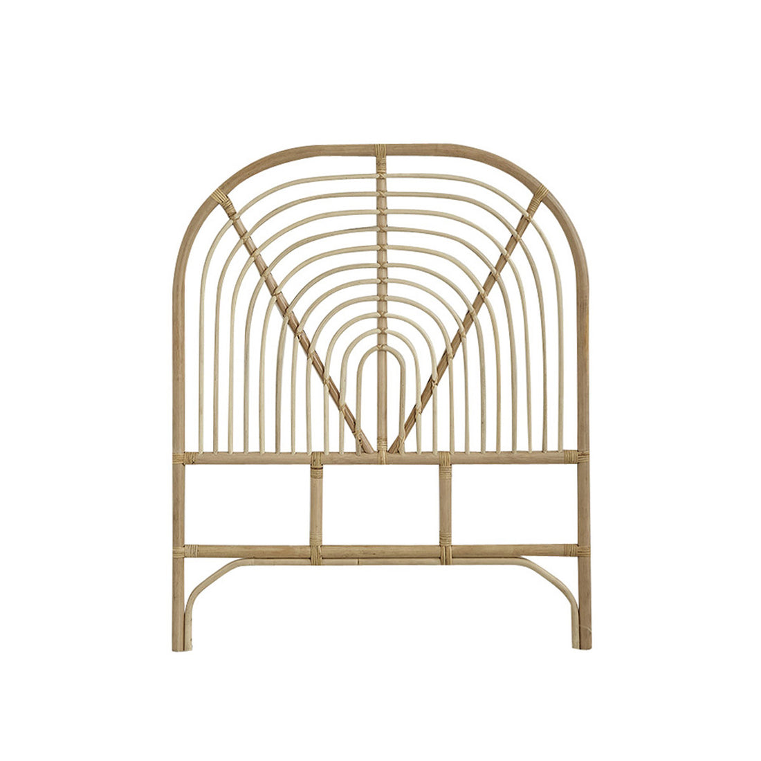 BOHO - Abgerundetes Kopfteil für Kinderbett aus Rattan 90 cm
