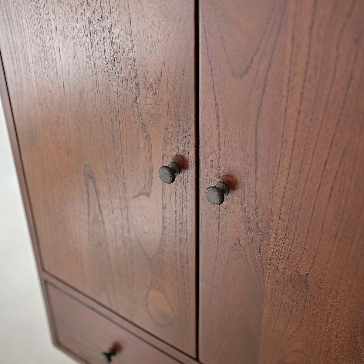 VINTAGE - Massive Mindi-Kommode in Walnuss-Finish 90 cm