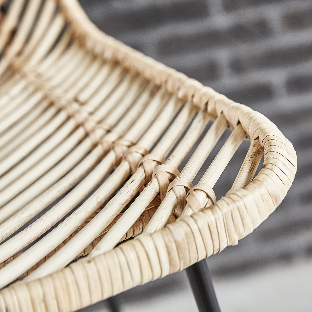 BOHEMA - Barhocker aus Rattan und Metall