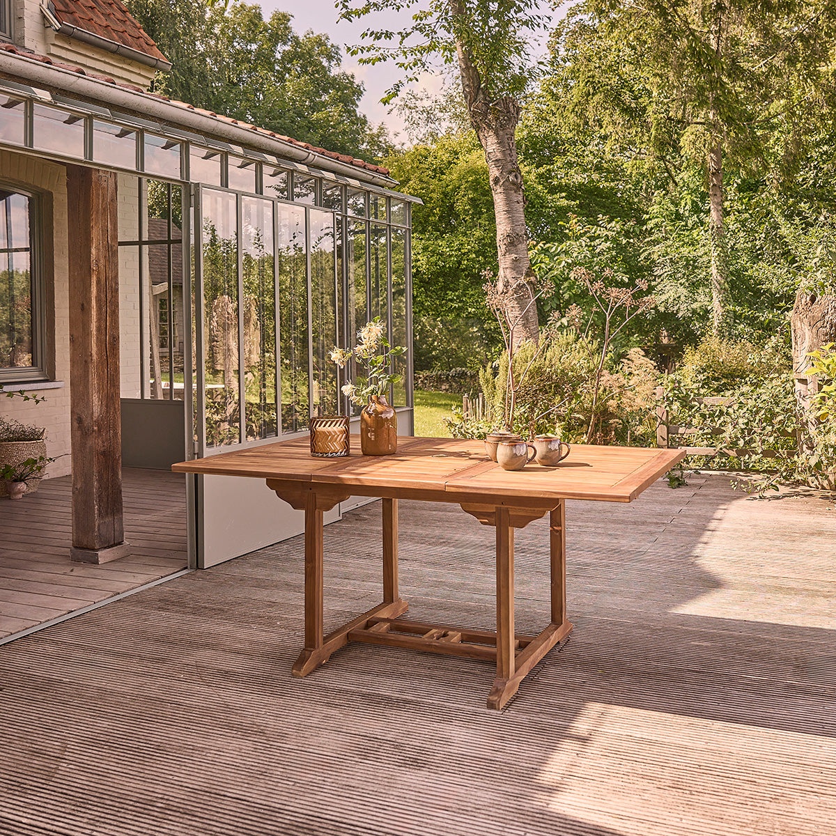 BALI - Ausziehbare Gartenmöbel aus geöltem Teakholz 6/8-Sitzer