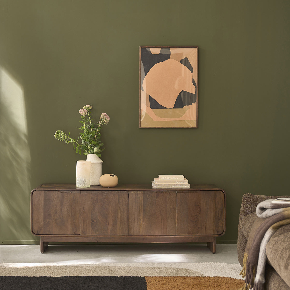 SOFIA - TV-Möbel aus massivem Mangoholz, 160 cm