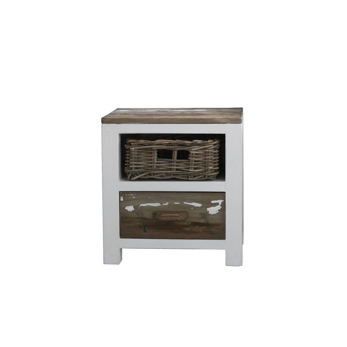 HONFLEUR - Nachttisch aus recyceltem massivem Holz 45 cm