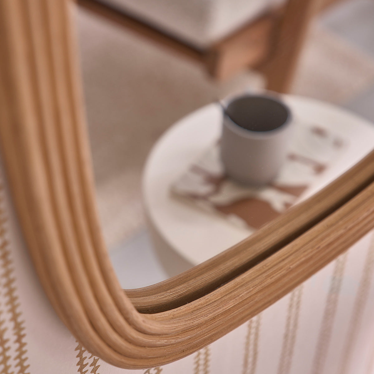 LEON - Spiegel aus Rattan 120x60 cm