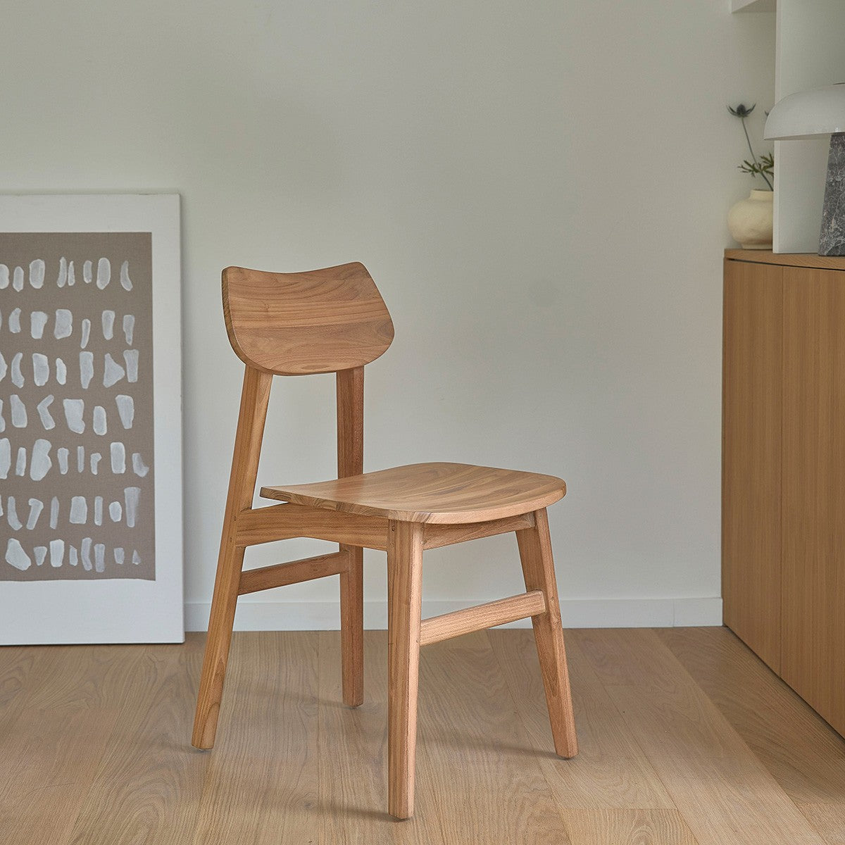 ADELE - Set aus 2 Stühlen aus massivem Teakholz