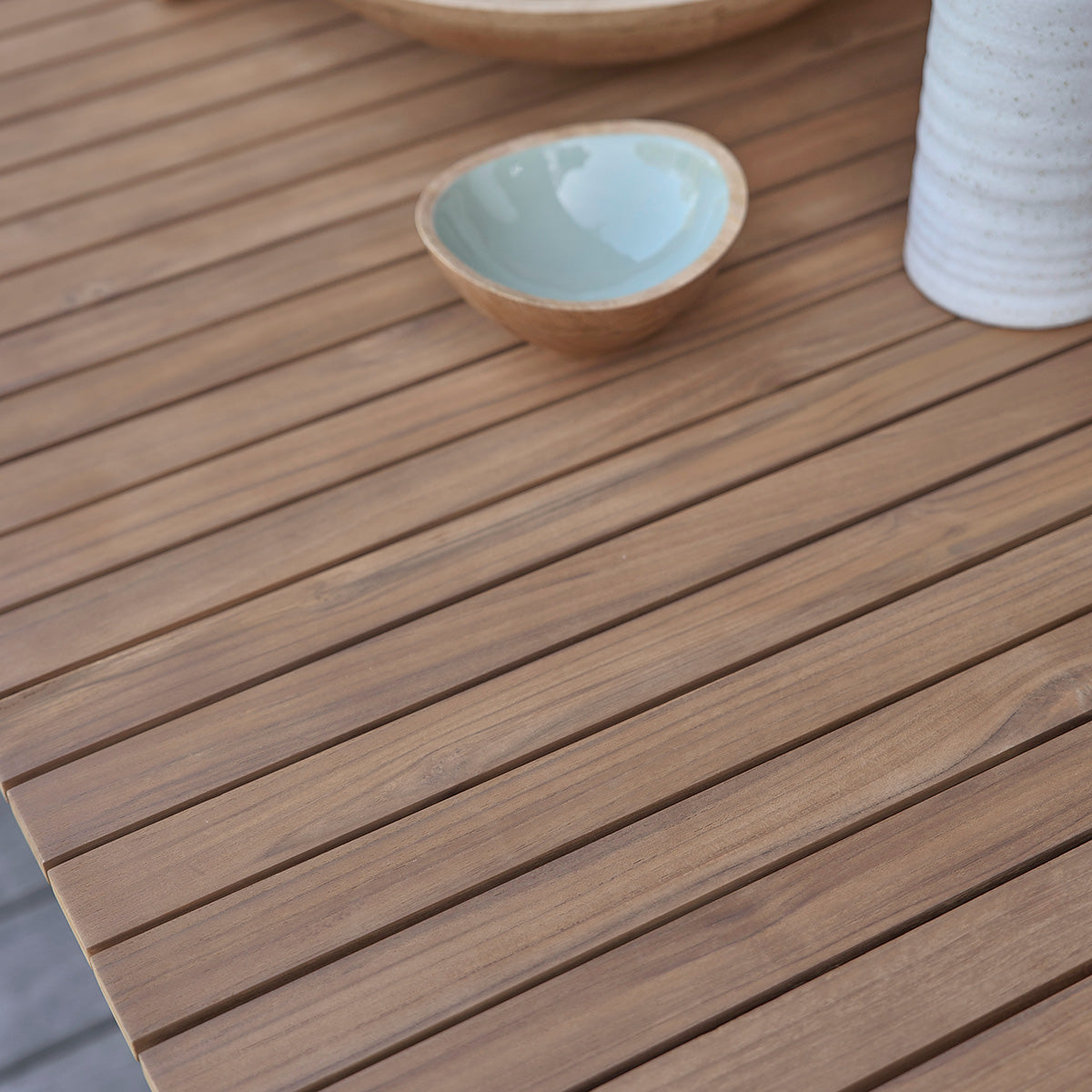 SIENA - Gartentisch aus massivem Teakholz und Aluminium 6/8 pers.