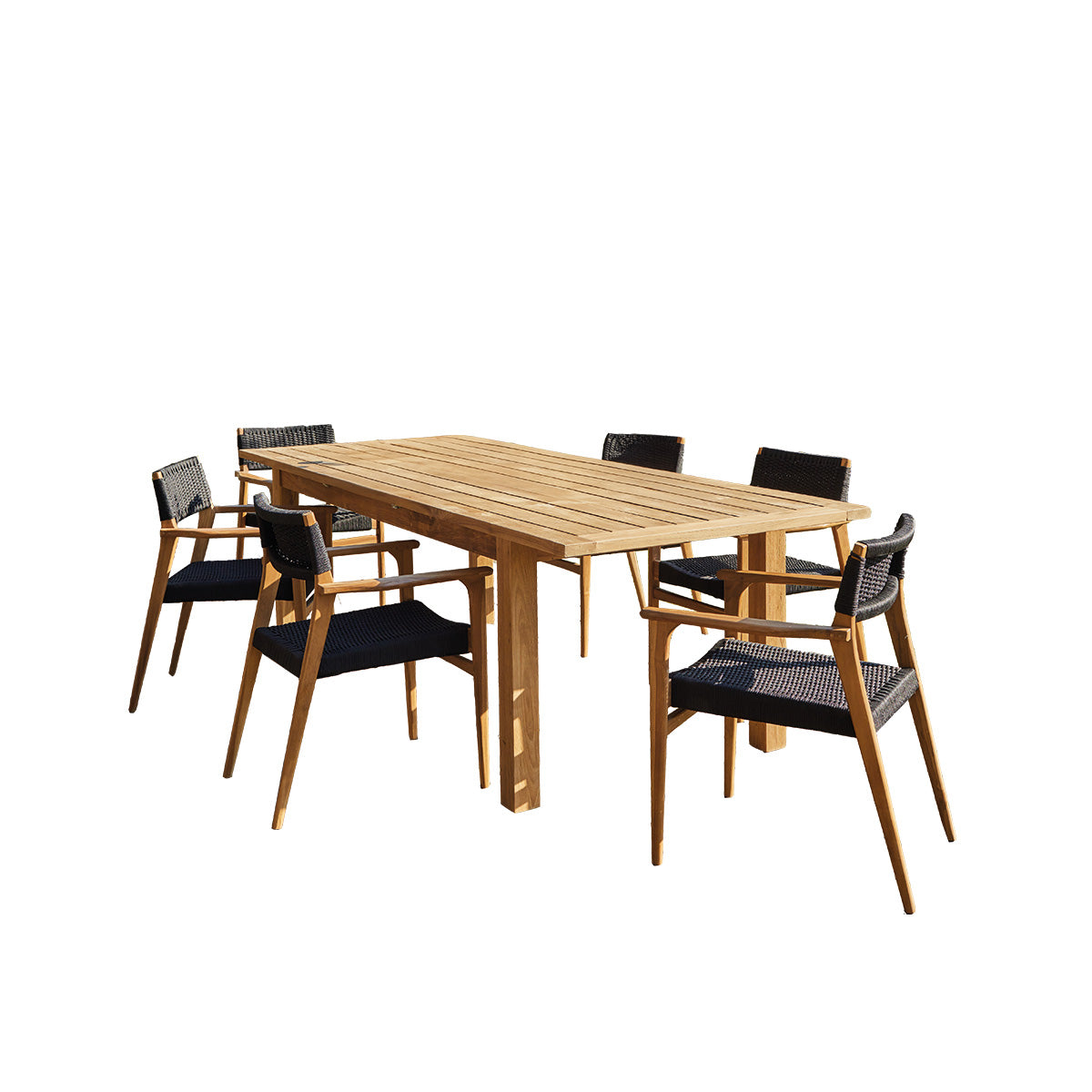 ESTHER - Ausziehbarer Gartenlounge aus Teakholz 6 pers.