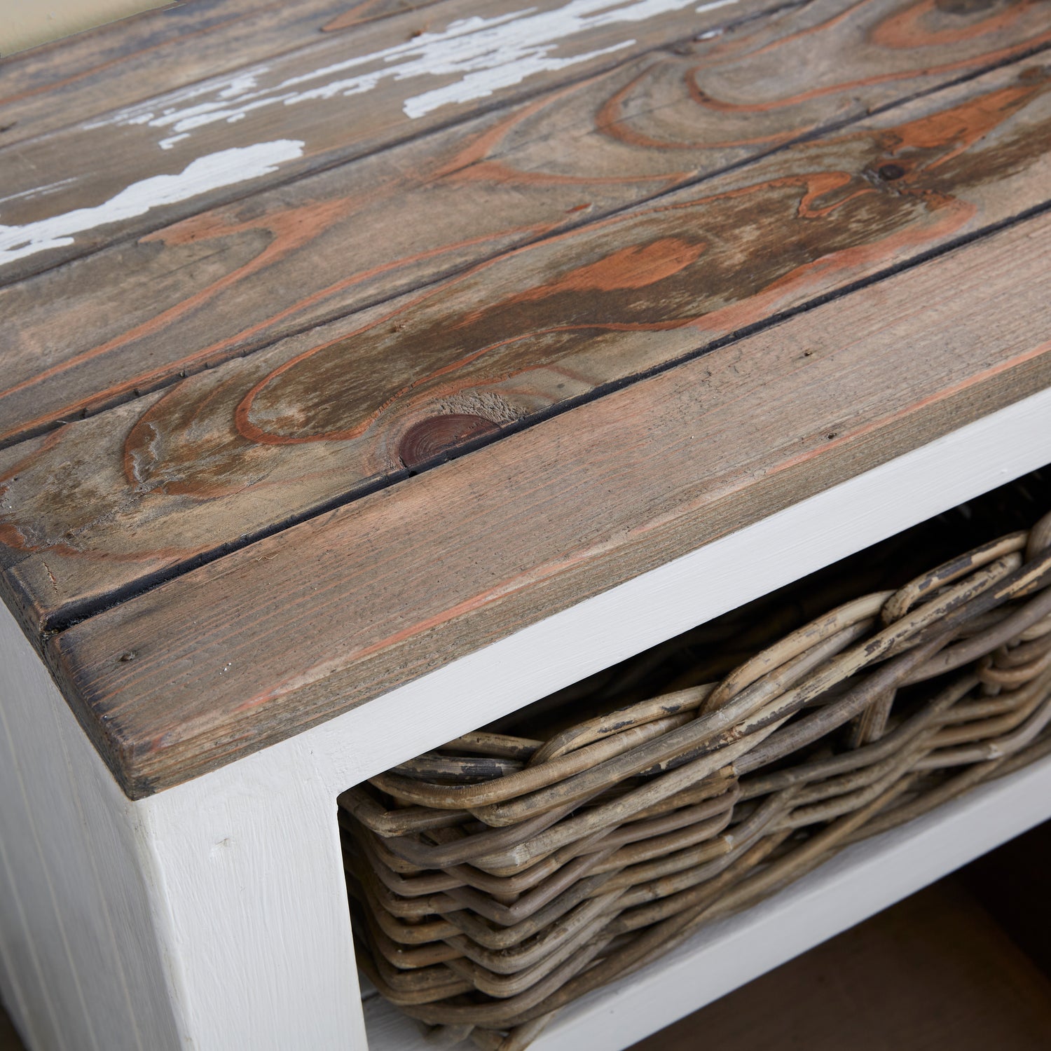 HONFLEUR - Nachttisch aus recyceltem massivem Holz 45 cm