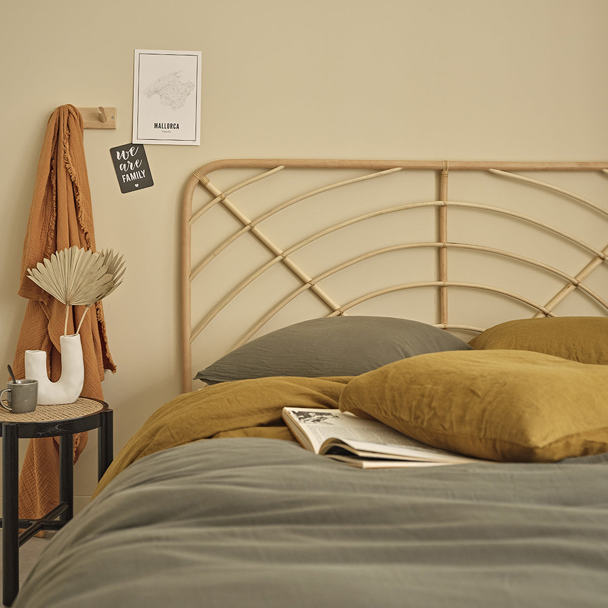 BOHO - Kopfteil aus Rattan 160 cm