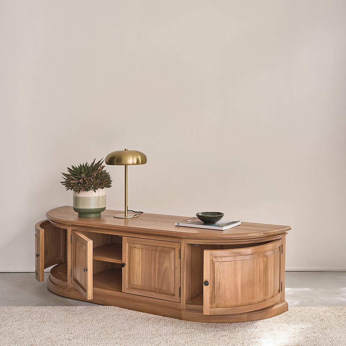 ADAM - TV-Möbel aus Teakholz 160 cm