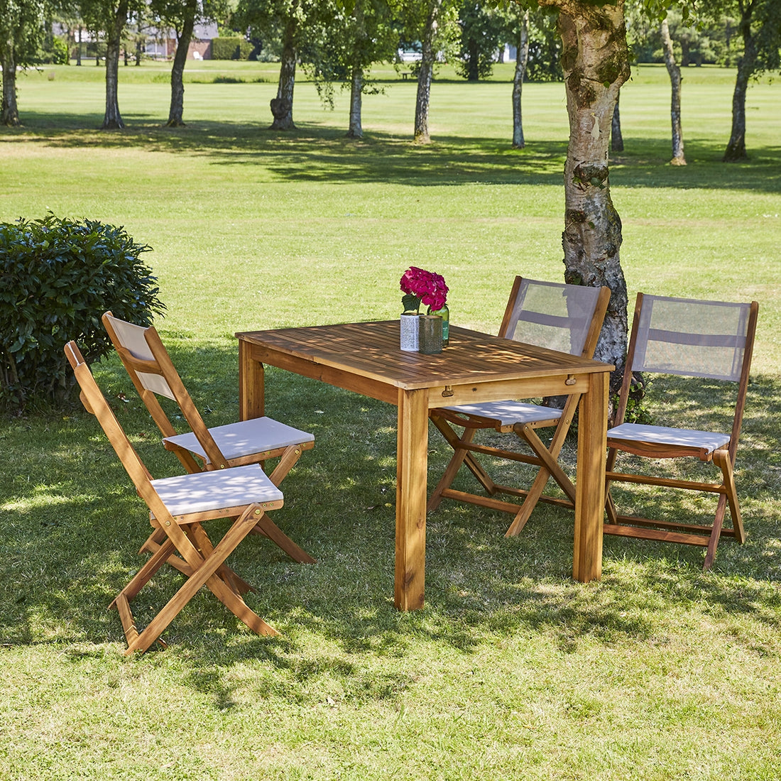 HANOÏ - Ausziehbarer Gartenlounge aus Akazienholz 6/8 Sitze