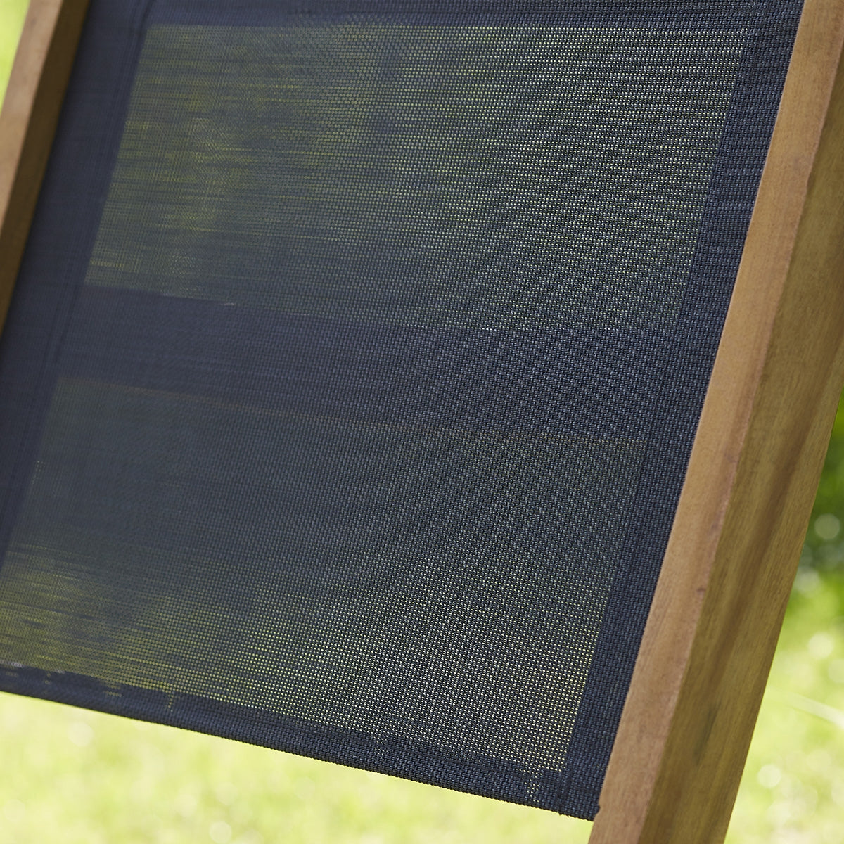 HANOÏ - Gartenstuhl Akazie und schwarzem Textilene, klappbares 2er-Set