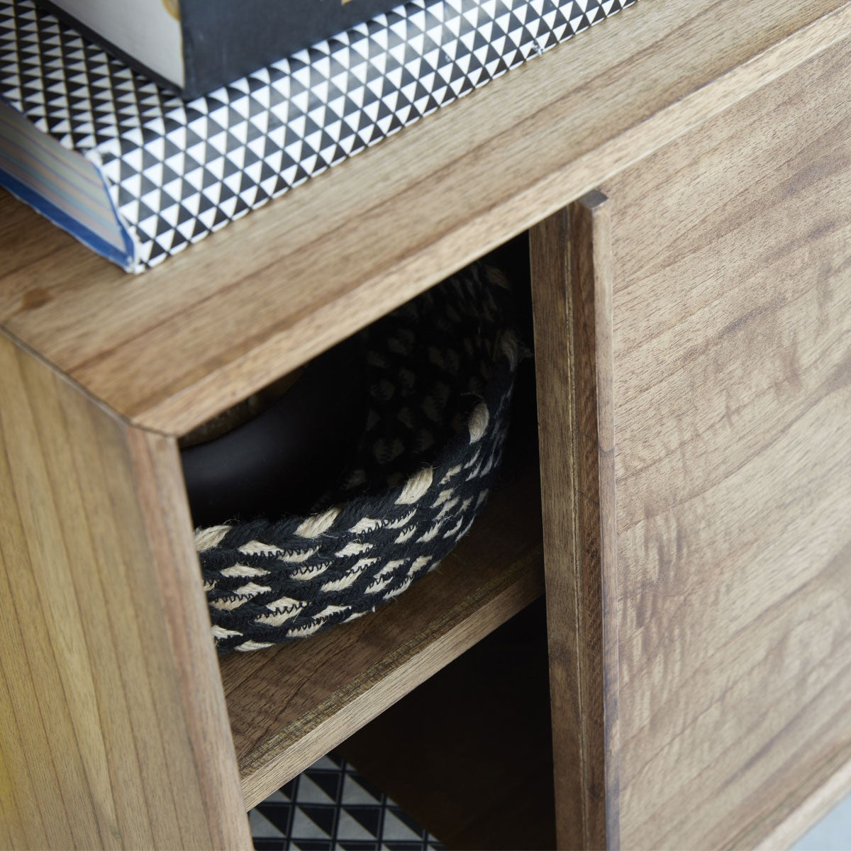 FIFTIES - Bücherregal aus massivem Mindi 120 cm