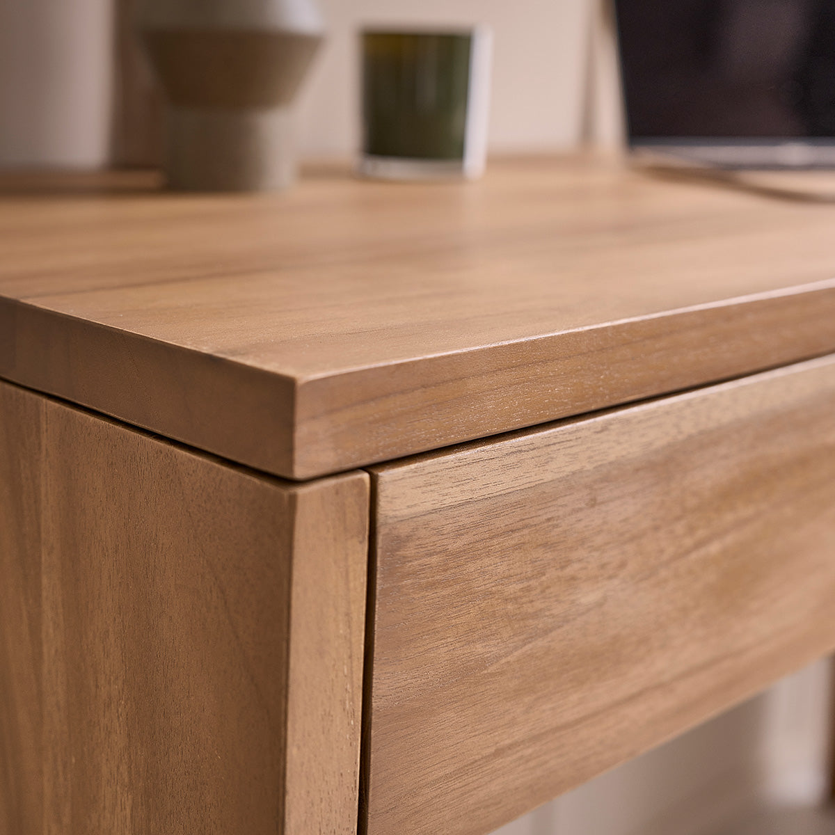 TRISTAN - Schreibtisch aus massivem Teakholz 130 cm