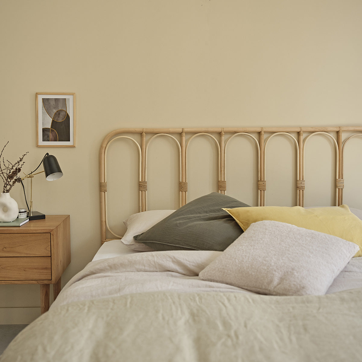 BOHO - Kopfteil aus Rattan 160 cm