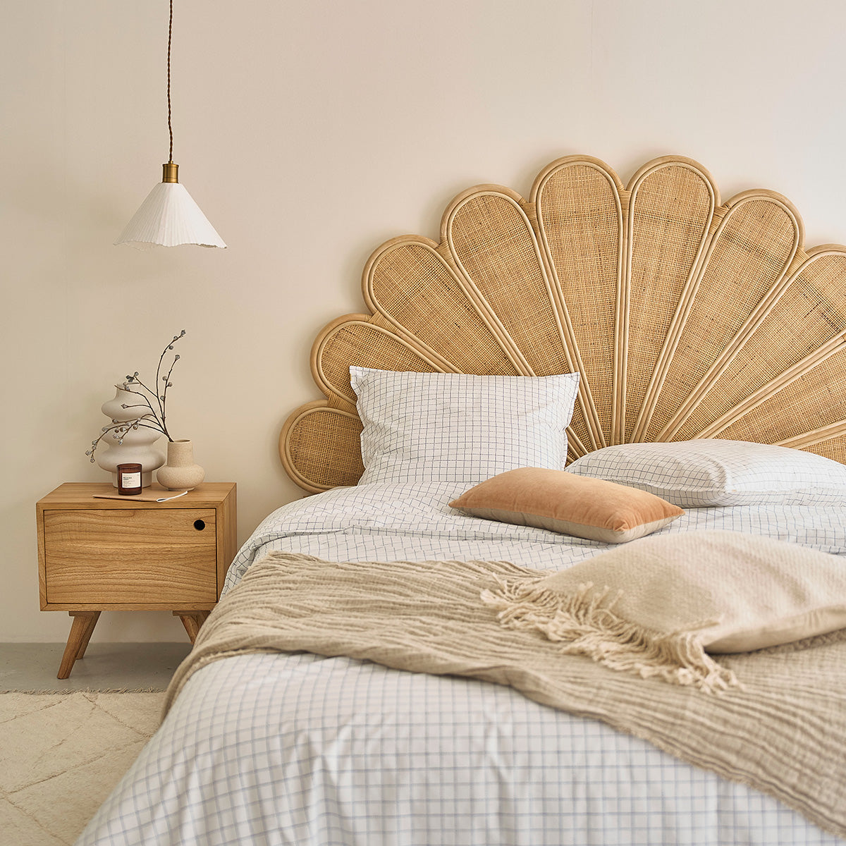 ROMY - Kopfteil aus Rattan und Rohrgeflecht 180 cm