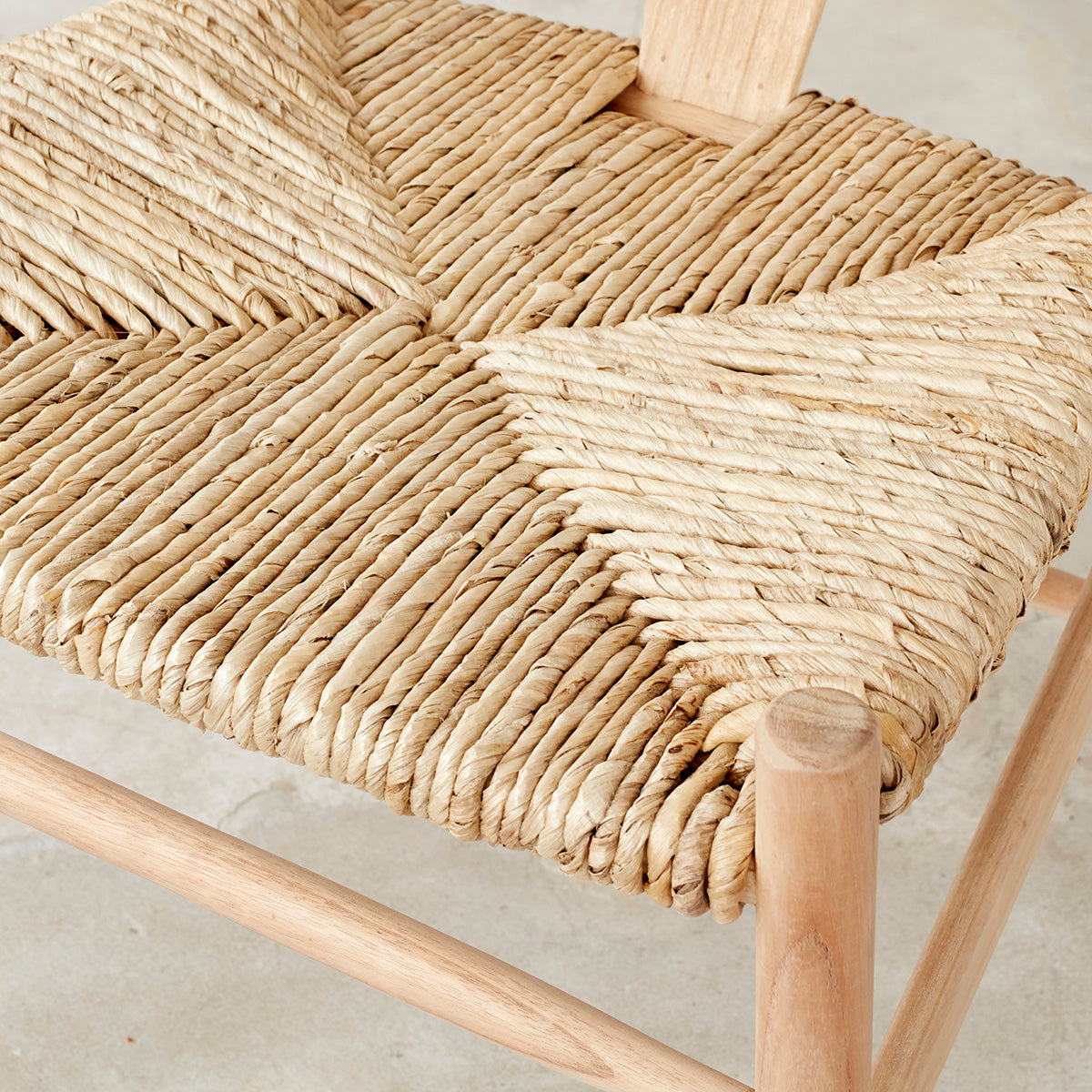 CAMILLE - Set aus 2 Stühlen aus massivem Mindi und Naturseil