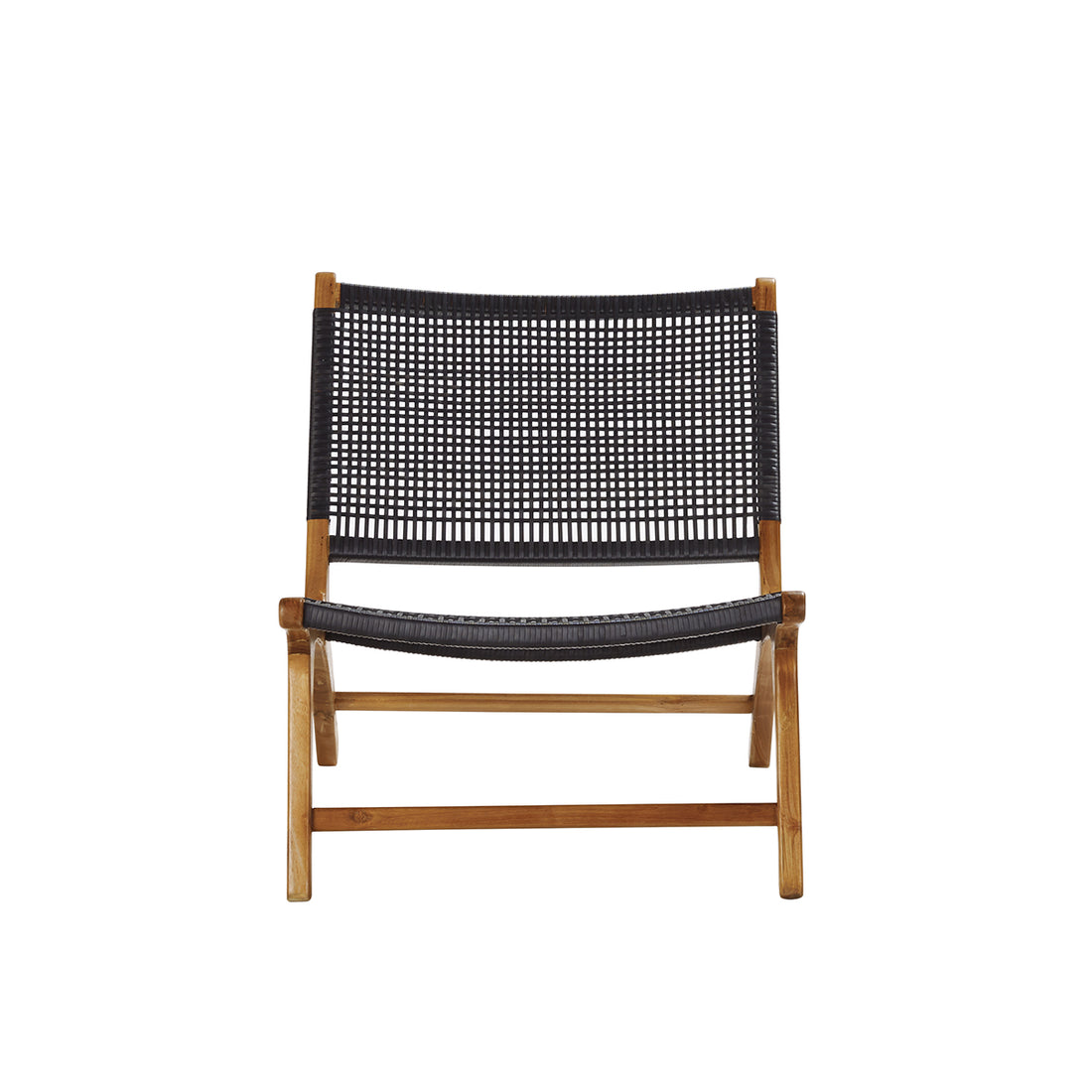 LINA - Sessel aus massivem Teakholz und Tauwerk