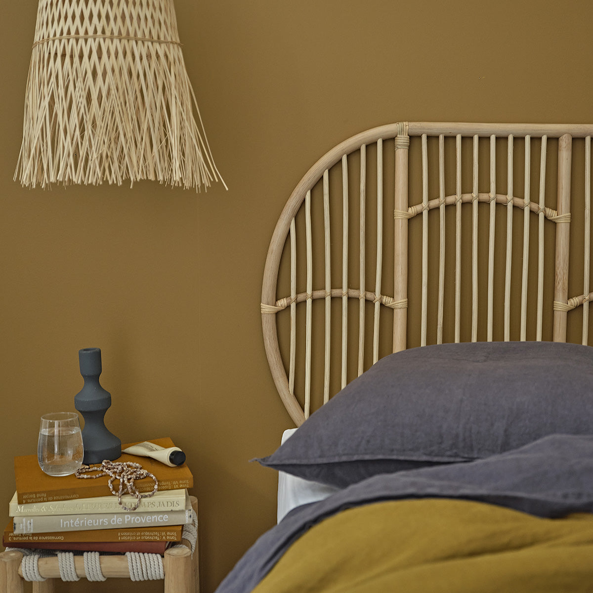 BOHO - Kopfteil aus Rattan 160 cm