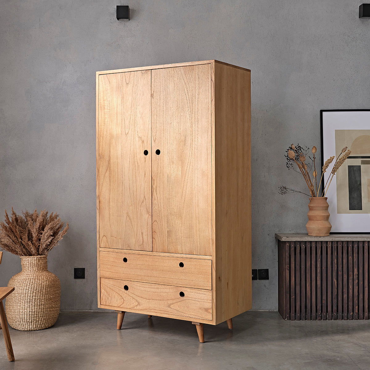 ESMEE - Schrank aus massivem Mindi 190