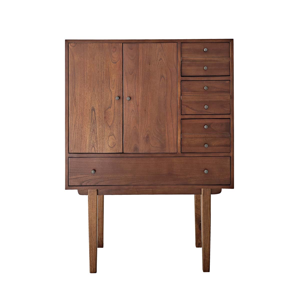 VINTAGE - Massive Mindi-Kommode in Walnuss-Finish 90 cm
