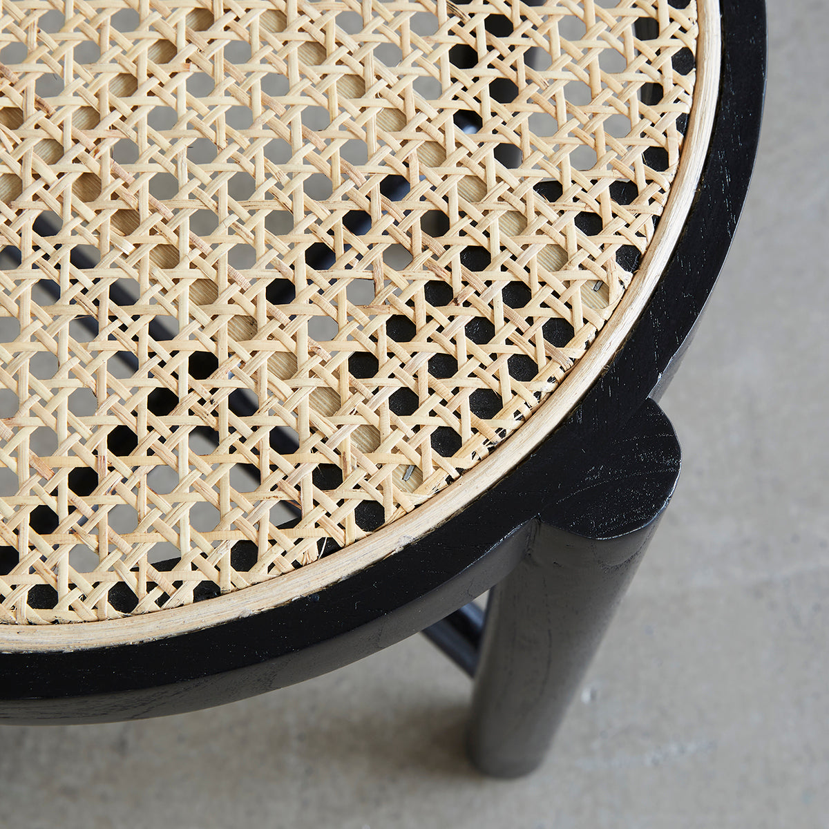 ARON - Nachttisch aus massivem Mahagoniholz und Geflecht 40 cm