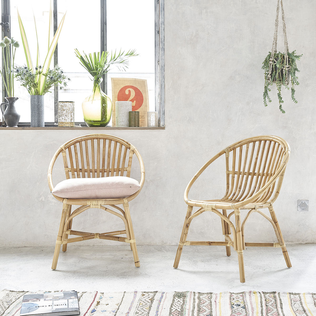 PAOLA - Set aus 2 Rattansesseln