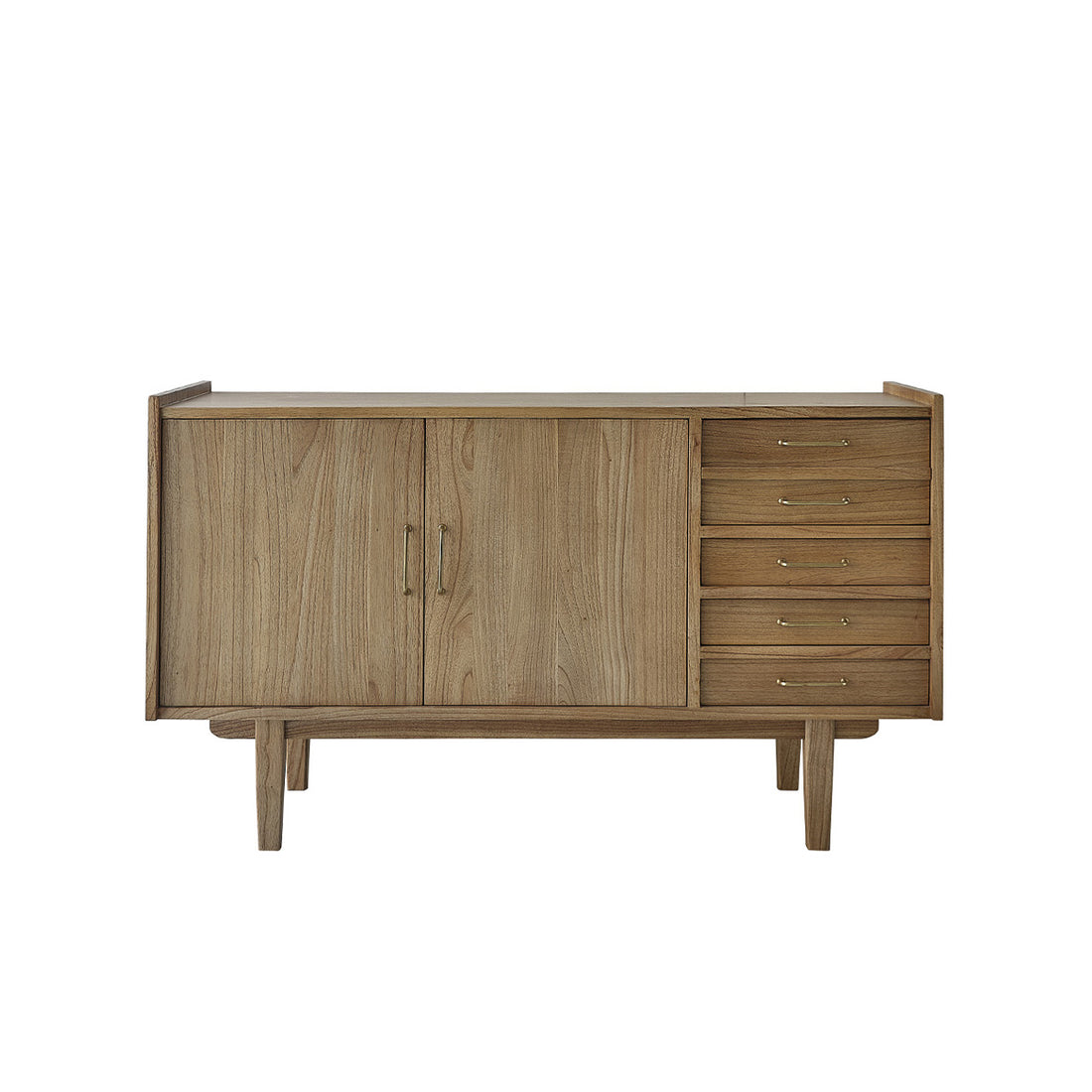 FIFTIES - Waschtischunterschrank aus massivem Mindi 135 cm