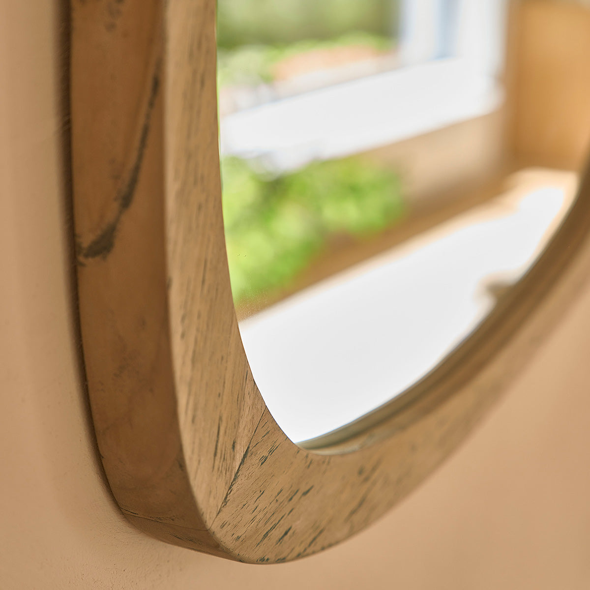 AUSTIN - Spiegel aus massivem recyceltem Teakholz 70 cm