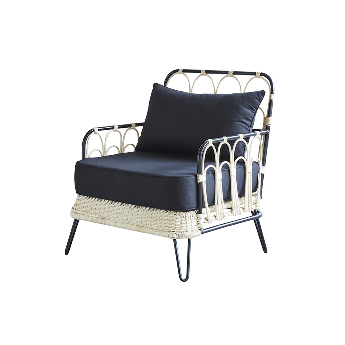 ALBANE - Sessel aus Rattan und Metall