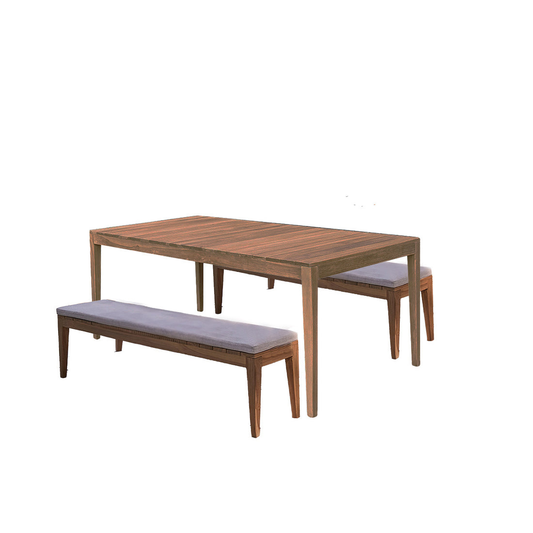 BARI - Gartenmöbel aus massivem Teakholz für 6 Pers. inkl. Kissen