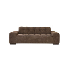 Gerades 3-Sitzer-Sofa aus gewebtem Samt in mokka