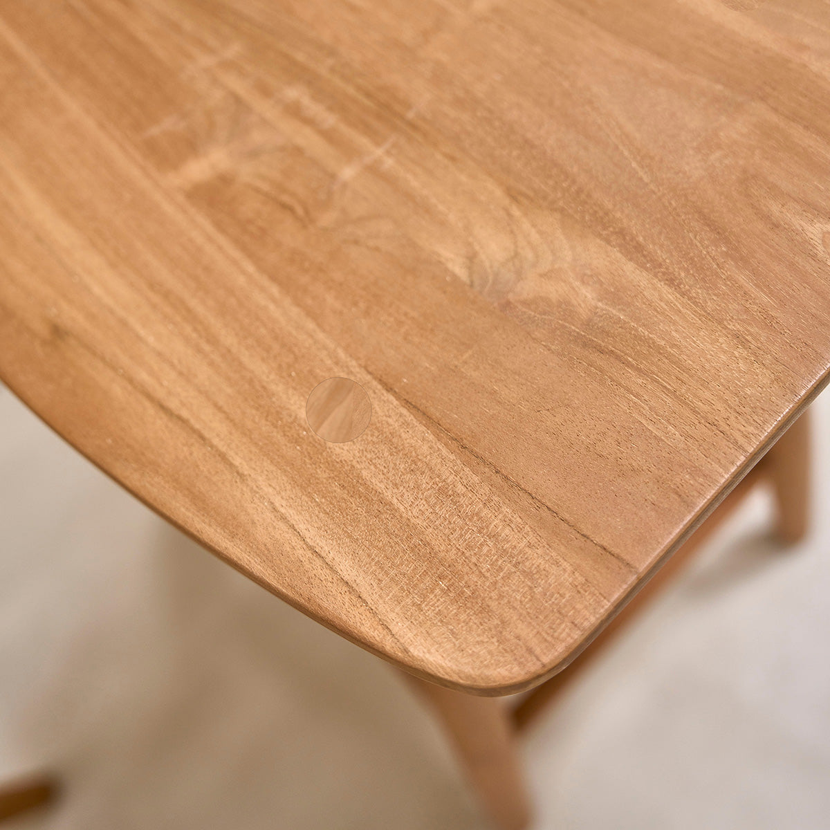 AMBRE - Set aus 2 Hockern aus massivem Teakholz 65 cm