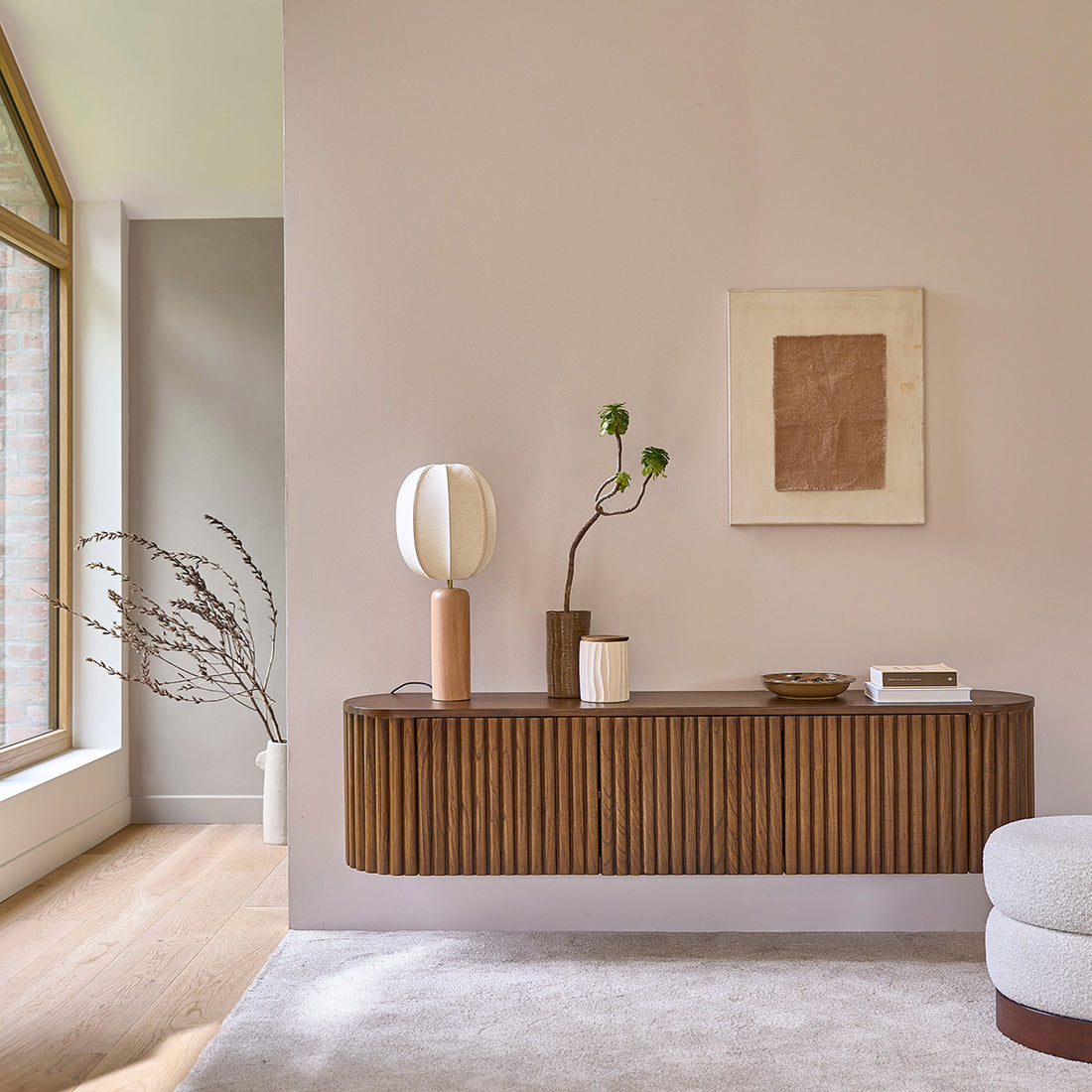 TRINIDAD - TV-Möbel aus massivem Mindi, hängend 170 cm