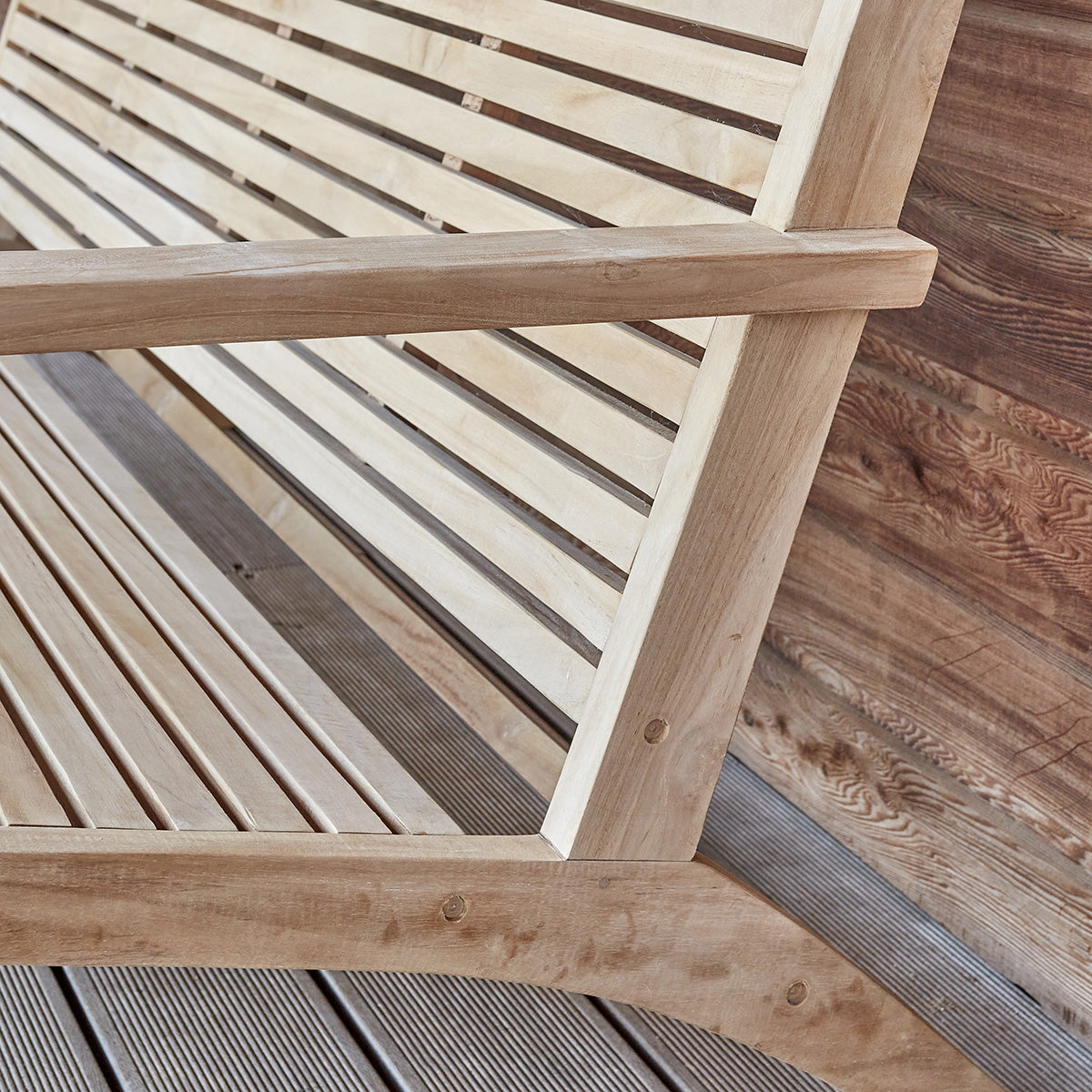 MALTE - Bank aus massivem Teakholz 160 cm