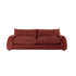 Gerades 3-Sitzer-Sofa aus weinrot meliertem Chenille