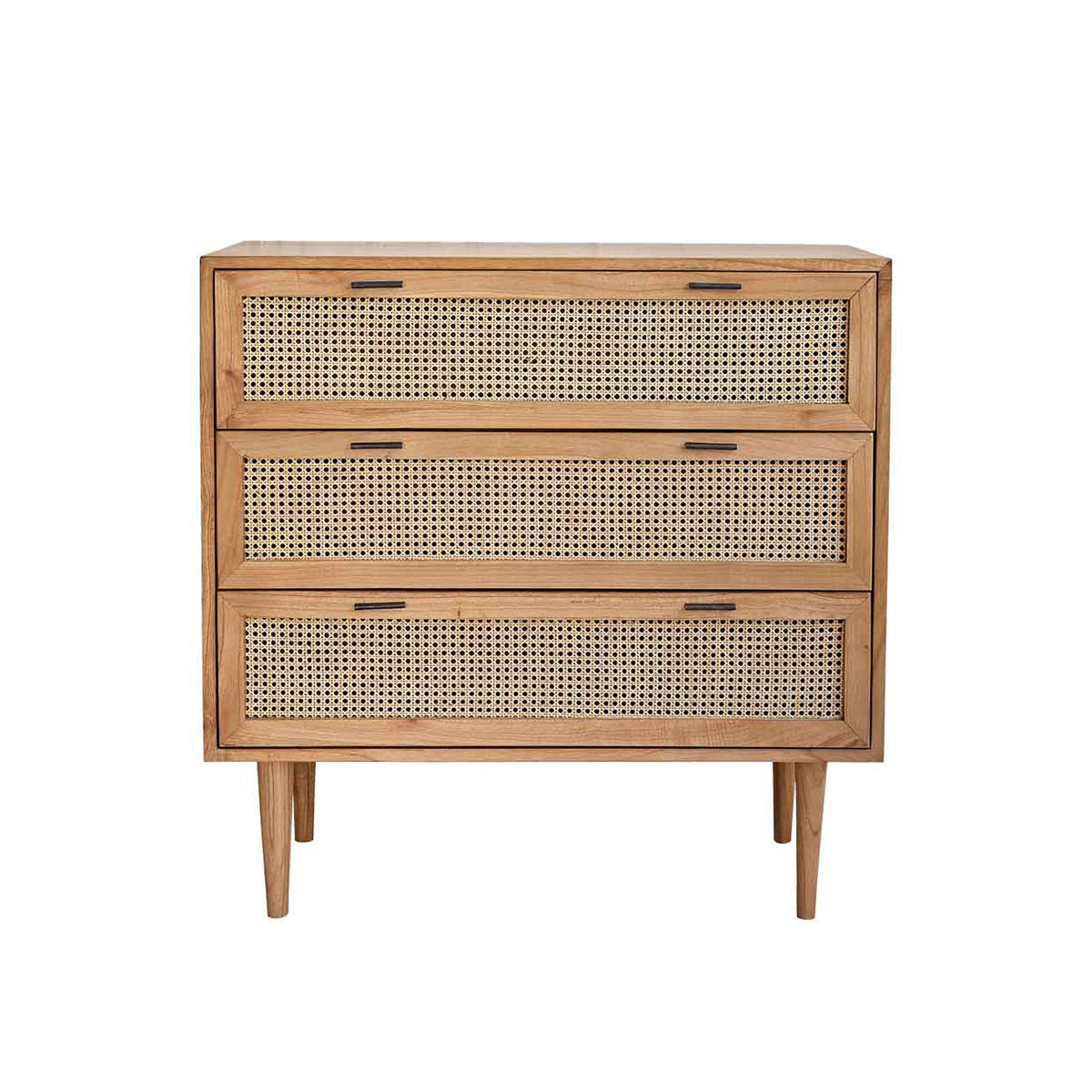 ALBA - Kommode aus massivem Mindi und mit Rohrgeflecht 100 cm