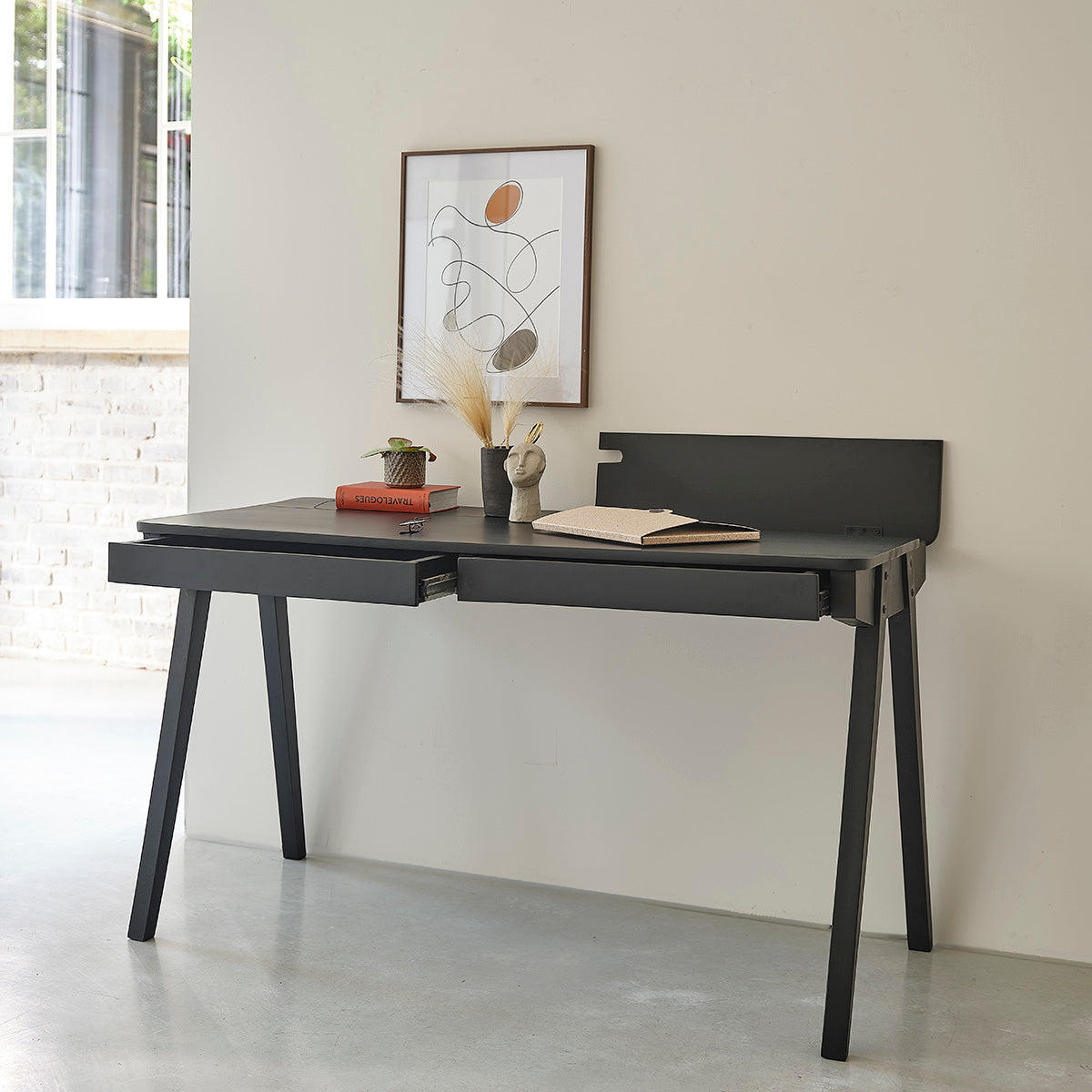 GLASGOW - Schreibtisch aus massivem Mangoholz 130 cm