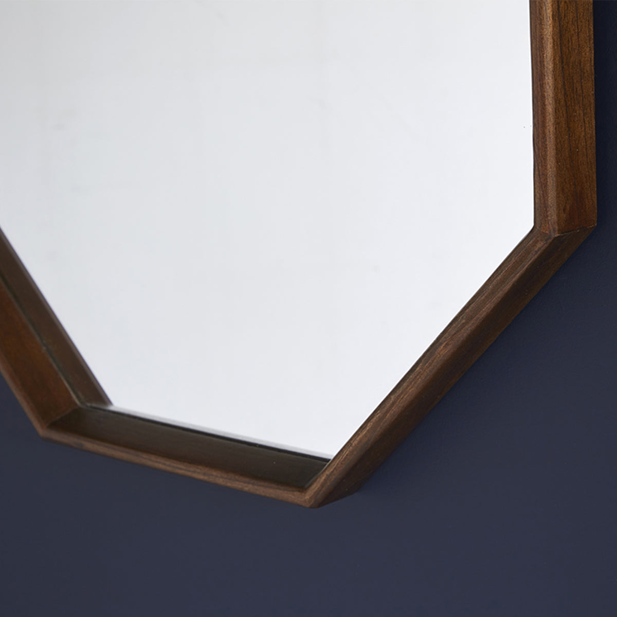 VINTAGE - Spiegel aus massivem Mindi achteckig 60 cm