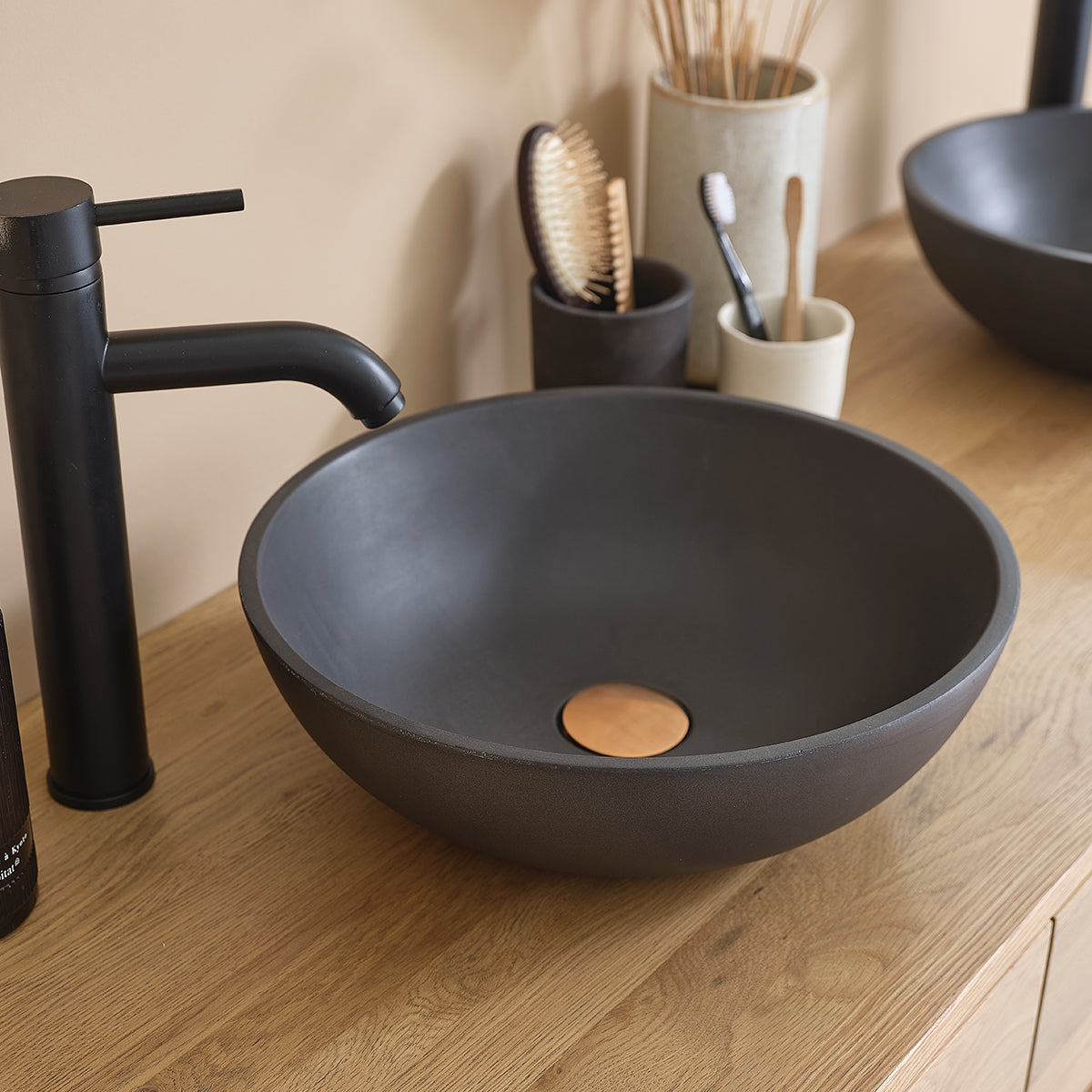 PURE - Betonbecken grau Ø37 cm