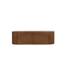 Hängender TV-Schrank aus Mindi-Holz mit Walnuss-Finish, 140 cm