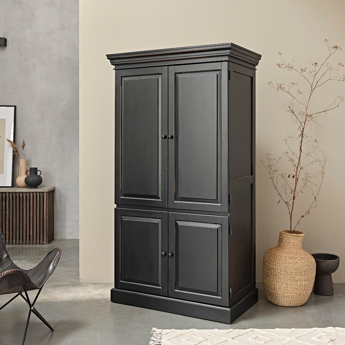 SOHO - Schrank aus massivem Mahagoni 190 cm